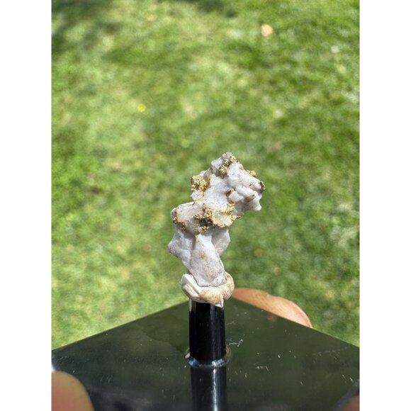 Gold on Quartz - Natural California Gold Specimen in Perky Display Box - #5 - Picture 4 of 6